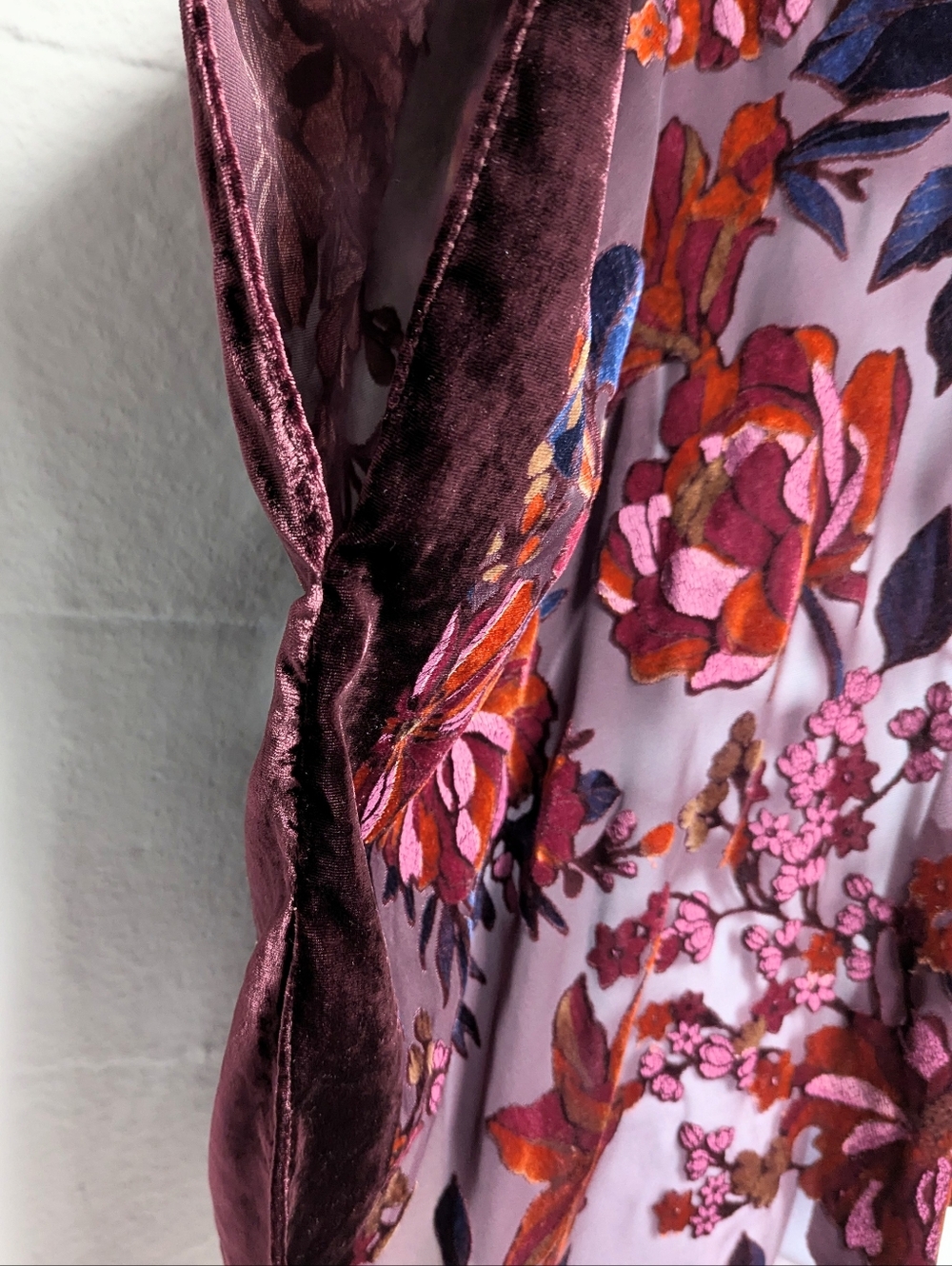 J Jill Velvet Burnout Kimono Topper One Size Boho Romance - Picture 6 of 14